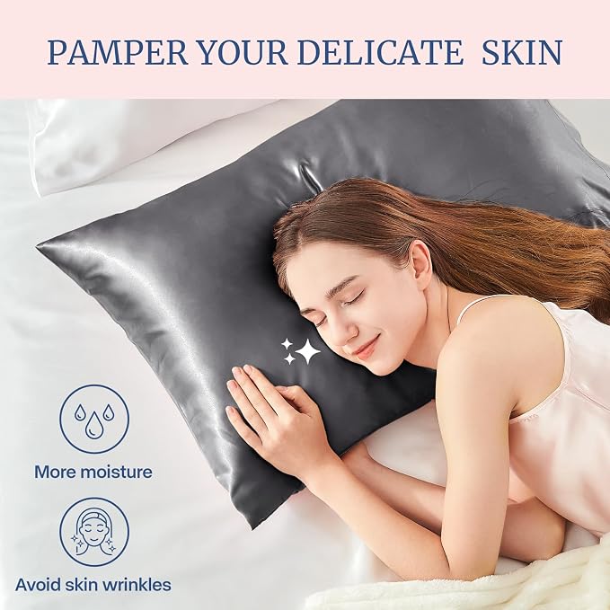 BEDELITE Satin Pillowcase for Hair and Skin, Super Soft Similar to Silk Pillow - Image 3