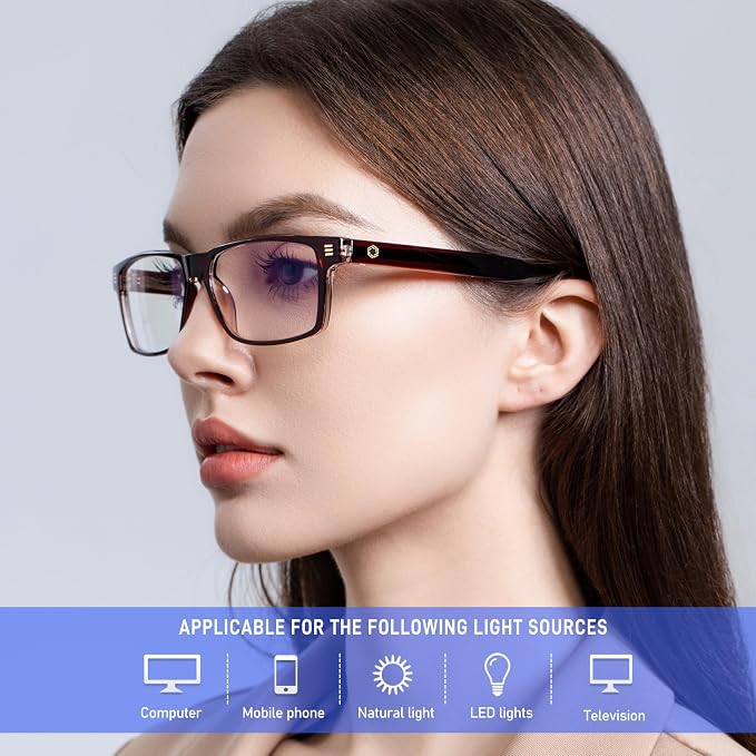 ANYLUV Blue Light Glasses Men Woman, Eye Strain Relief Eye Protection - Image 2