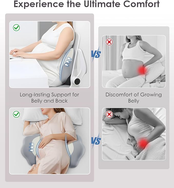 Memory Foam Pregnancy Pillows for Sleeping, Side Sleeper Maternity Pillow - Image 4