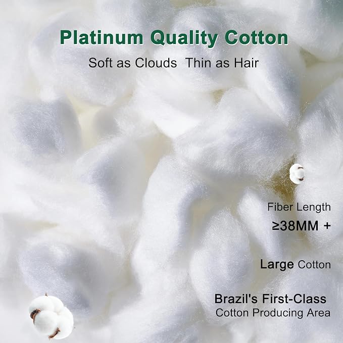 YOUR MOON Fluffy Support Bed Pillow King Size Set of 2, Super Soft Premium - Image 4