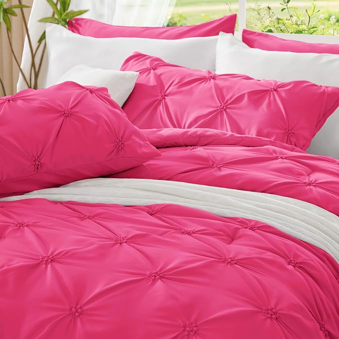 BEDELITE Hot Pink King Size Comforter Set - Image 6