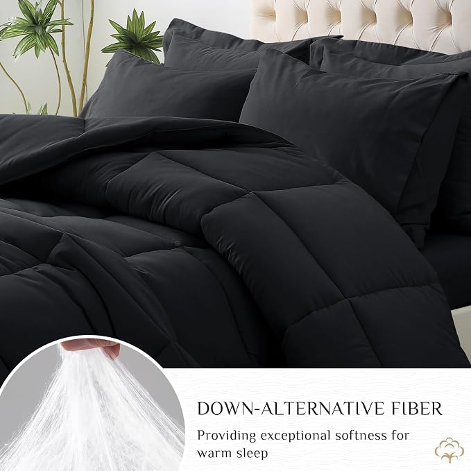 JOLLYVOGUE Full Comforter Set, Ultra-Soft Bed in a Bag Full Size 7 Pieces - Image 4