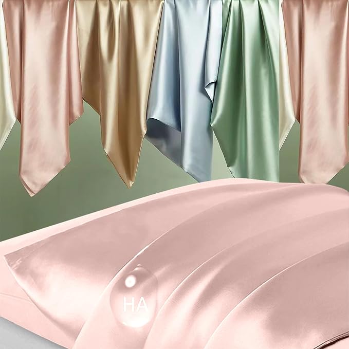 Silk Pillowcase 2 Pack, Mulberry Silk Pillow Cases Queen Size Set of 2 - Image 2