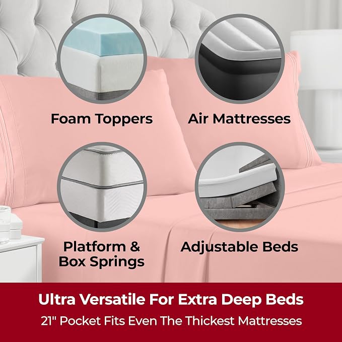 Mellanni Extra Deep Twin Sheets - Image 2