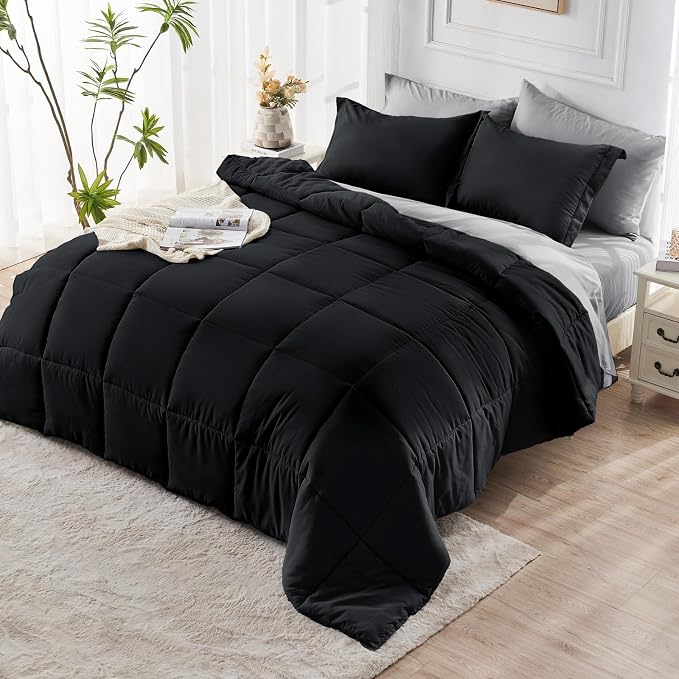 JOLLYVOGUE Twin Comforter Set, Ultra-Soft Bed in a Bag Twin Size 5 Pieces - Image 8