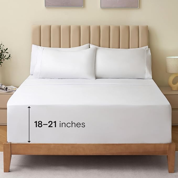 LuxClub 3 PC Sheet Bed Sheets Deep Pockets 18" Wrinkle Free Kids Fitted Sheets by LuxClub