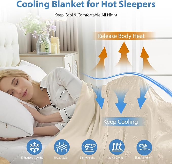 OIGAE Cooling Blanket for Hot Sleepers - Image 2