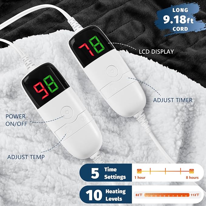 Heated Electric Blanket Queen Size - Image 3