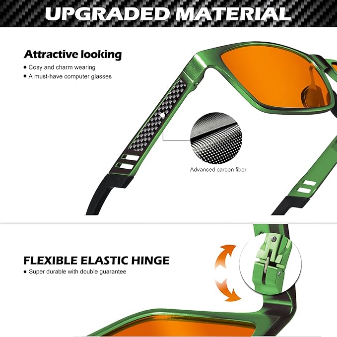 ANYLUV Blue Light Blocking Glasses Men Computer Gaming Glasses Lightweight - Image 3