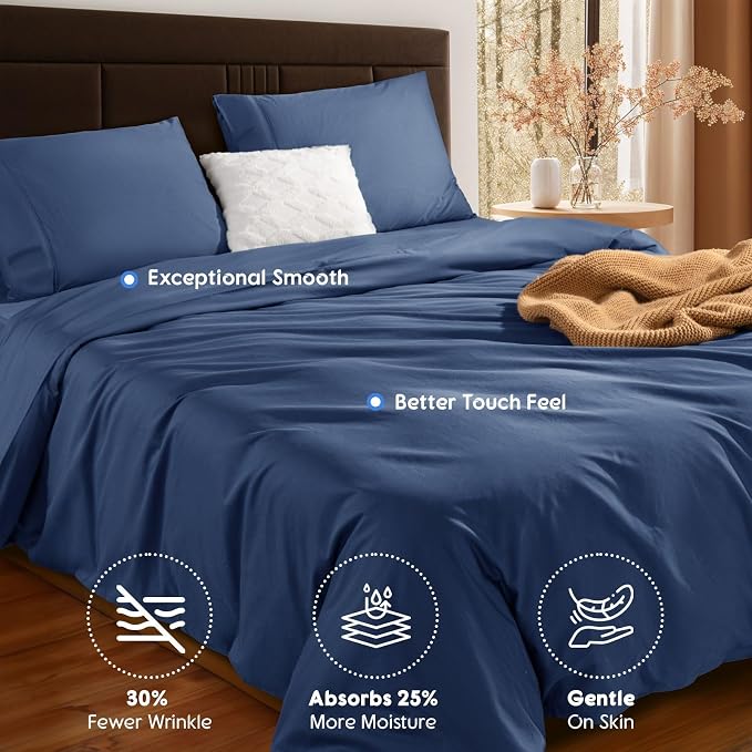 SONORO KATE 100% Egyptian Cotton Duvet Cover Queen Size, 1000 Thread Count - Image 6