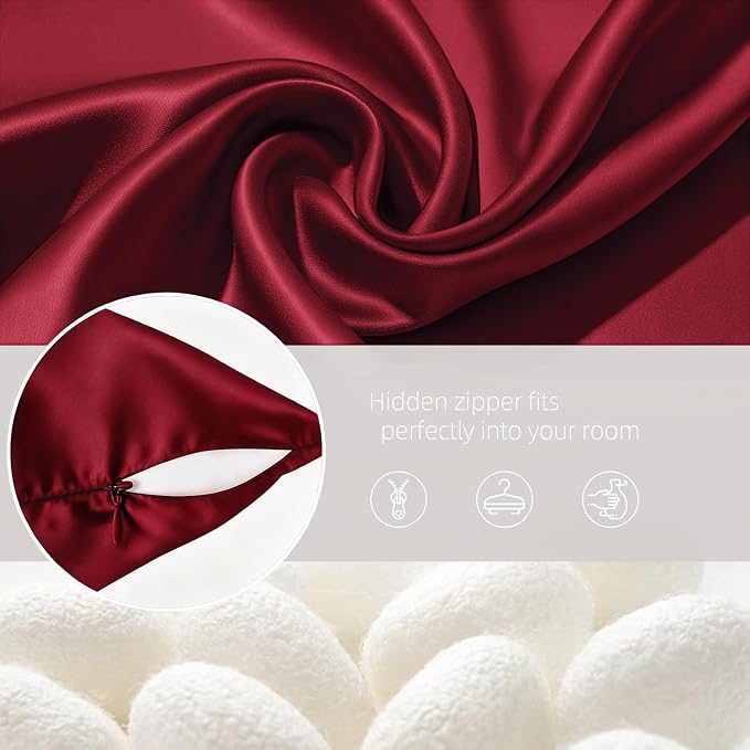 Silk Pillowcase for Hair and Skin Mulberry Silk Pillowcase Soft Breathable - Image 7