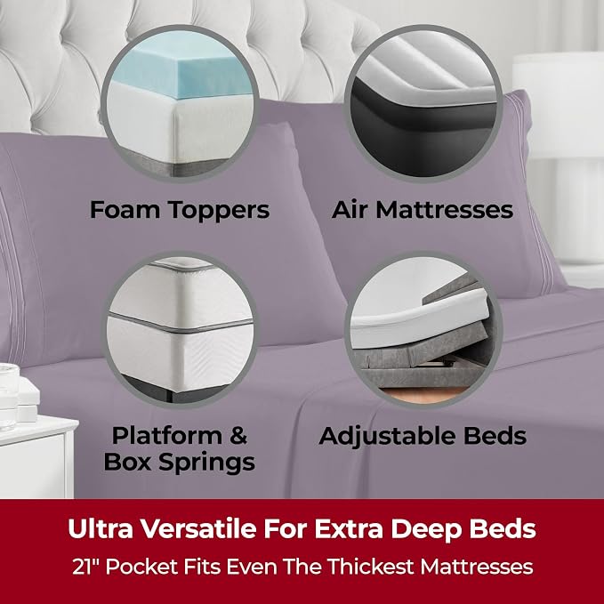 Mellanni Extra Deep Twin XL Sheets - Image 2