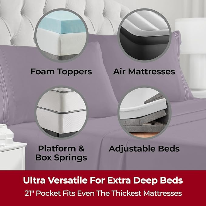 Mellanni Extra Deep Queen Sheets - Image 2