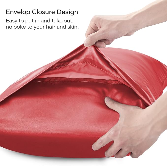 BEDELITE Satin Body Pillow Cover, Super Soft and Cooling Body Pillow Pillowcase - Image 4