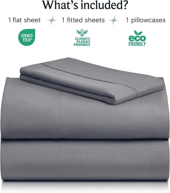 LuxClub 3 PC Twin XL Sheet Set, Deep Pockets Wrinkle Free Cooling Bed Sheets - Image 2