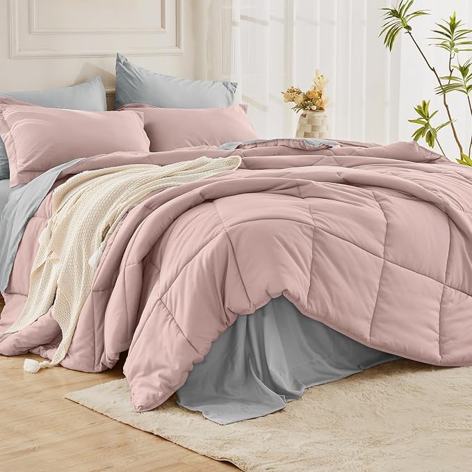 JOLLYVOGUE Queen Comforter Set, Ultra-Soft Bed in a Bag Queen Size 7 Pieces - Image 8