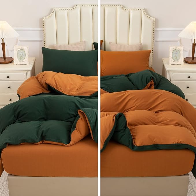 PURE ERA Jersey Knit Duvet Cover Set 100% T-Shirt Cotton Super Soft Comfy 3pc - Image 5