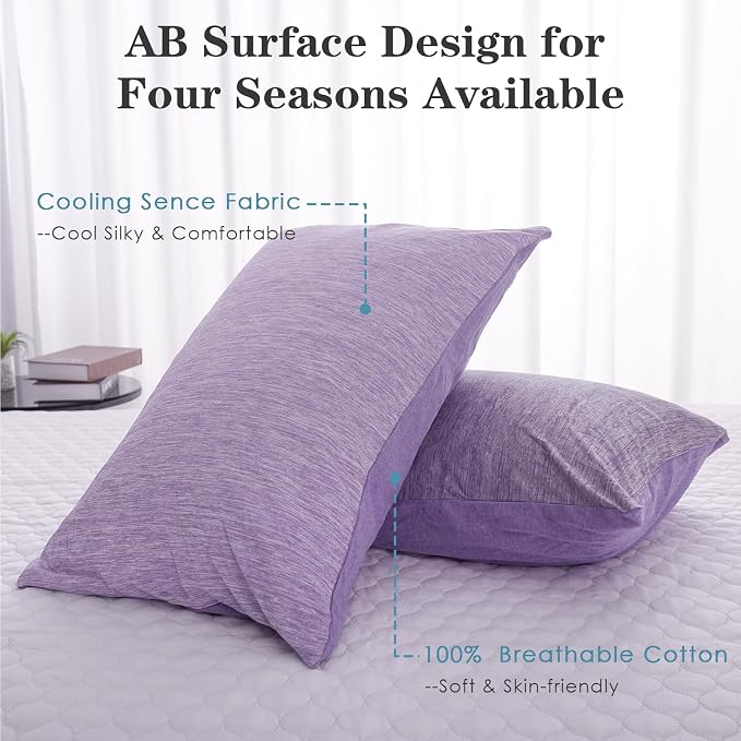 CHOSHOME Cooling Pillow Cases Zipper Pillow Covers Q-Max > 0.45 Zippered - Image 4