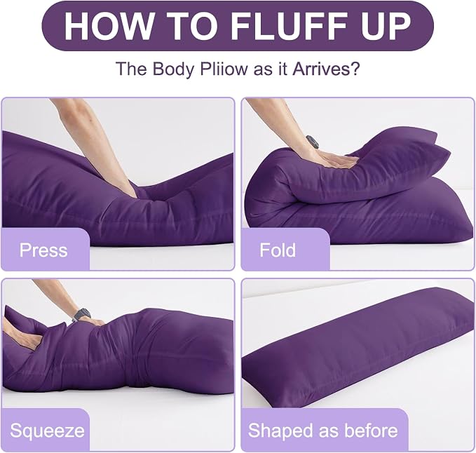 DOWNCOOL Large Body Pillow Insert- Breathable Full Body Pillow - Image 4