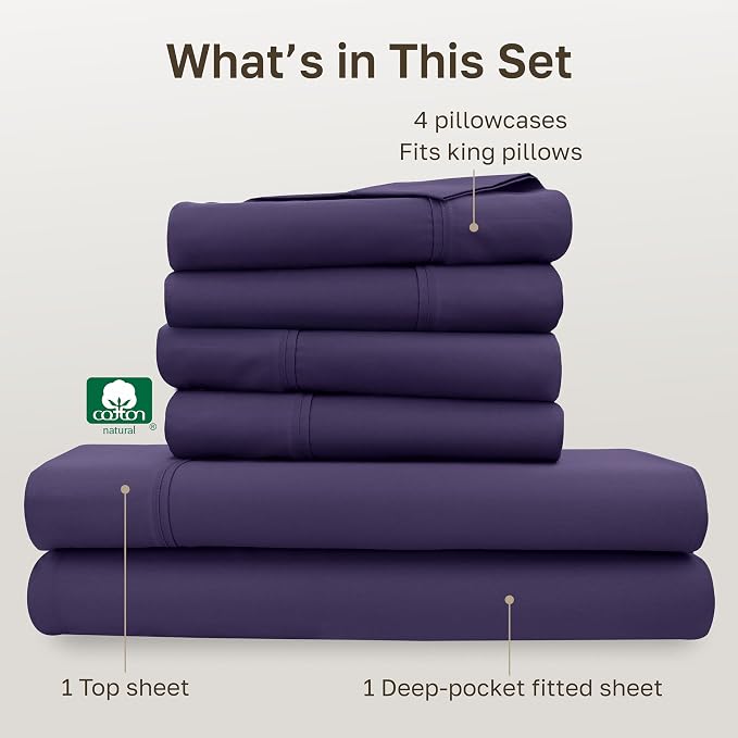 California Design Den 6-Pc King Size Sheet Set - Image 4