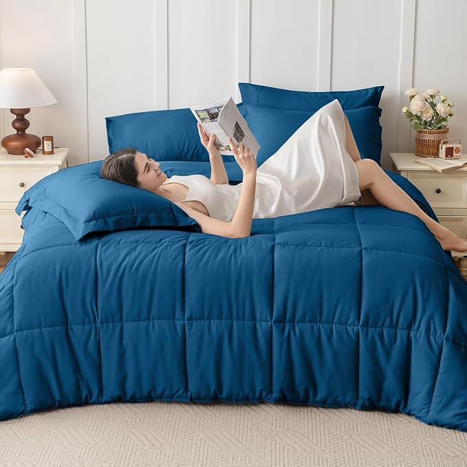 JOLLYVOGUE Full Comforter Set, Ultra-Soft Bed in a Bag Full Size 7 Pieces - Image 7