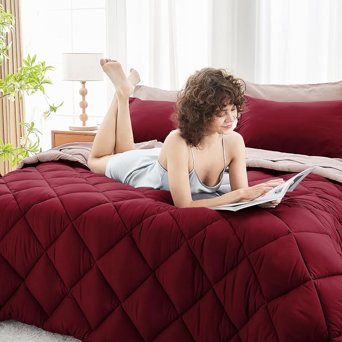 MUXHOMO 5 Pieces Twin XL Comforter Set, Reversible Bed in a Bag Twin XL Size - Image 8