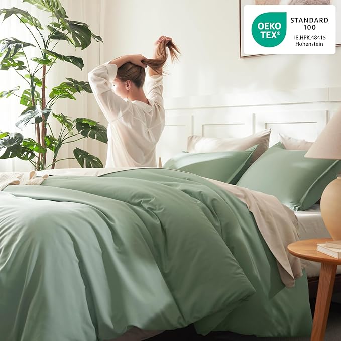 Litanika California King Comforter Set Sage Green - Image 4