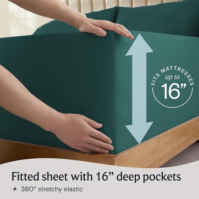 LuxClub 3 PC Sheet Bed Sheets Deep Pockets 18" Eco Friendly Wrinkle - Image 6