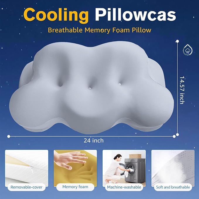 Cervical Neck Pillow, Pillows for Neck and Shoulder Pain, Contour Pillow - Image 3