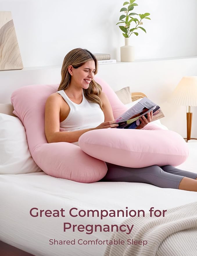 Momcozy Pregnancy Pillows for Sleeping, U Shaped Full Body Maternity Pillow for - Image 3