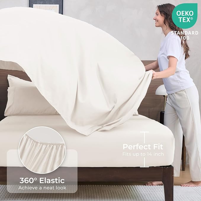 HEVUMYI Ivory Cali-King Comforter Set - Image 5