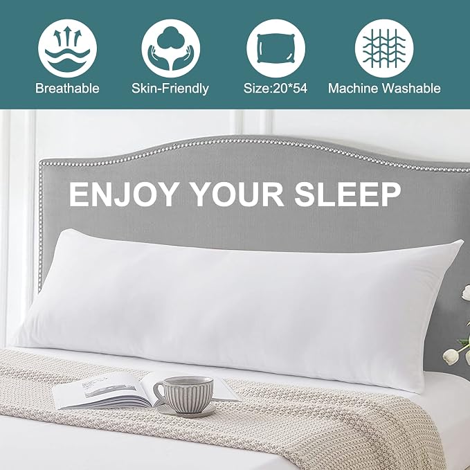 DOWNCOOL Large Body Pillow Insert- Breathable Full Body Pillow - Image 5