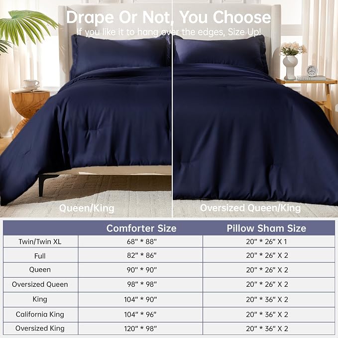 MUXHOMO Oversized Queen Comforter Sets, All Season Ultra Soft Down Alternative - Image 8