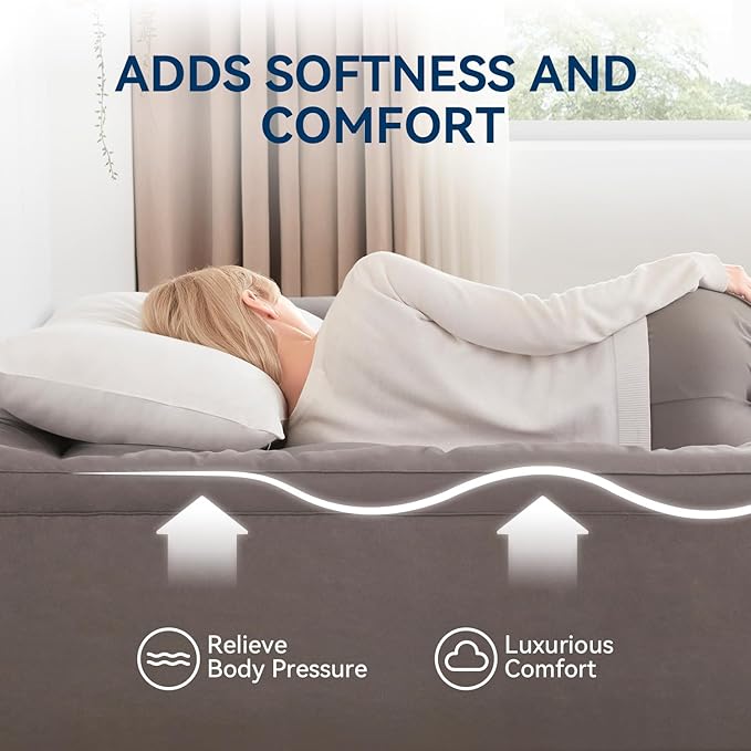 BDEUS Dual Layer 5 Inch Memory Foam Mattress Topper Twin XL Size - Image 3
