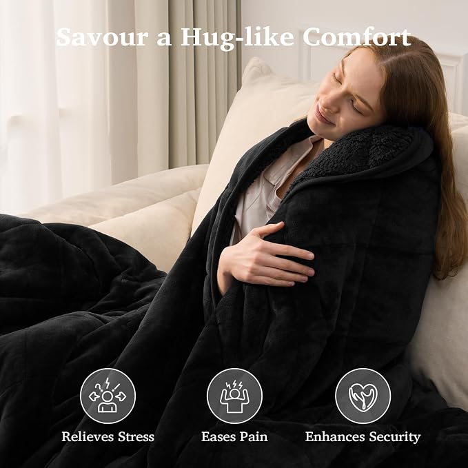Sivio Sherpa Fleece Weighted Blanket - Image 4