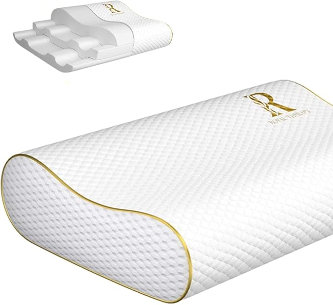 Royal Therapy Memory Foam Pillow, Queen Neck Pain Relief, Contour Cervical by ROYALTHERAPY