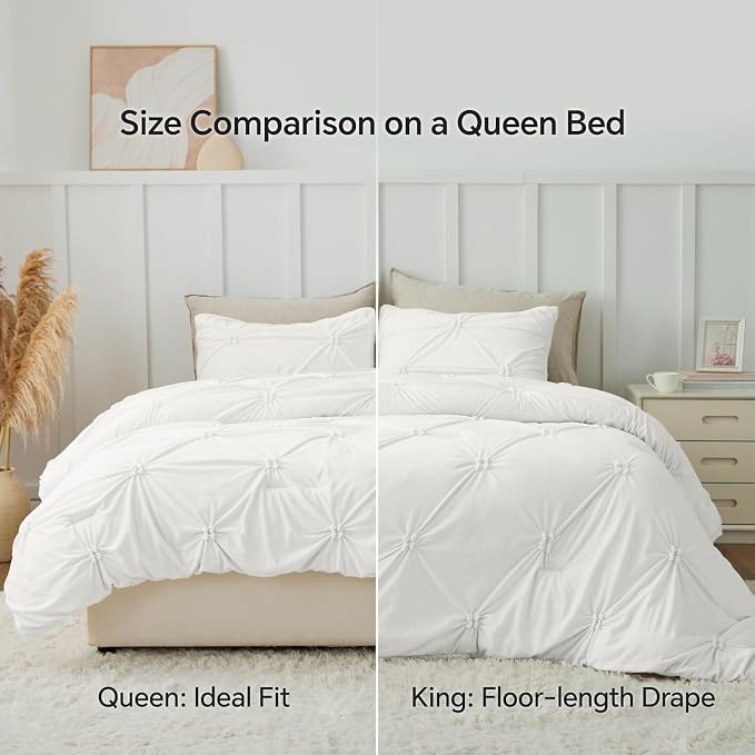BEDELITE Pintuck Fluffy King Size Comforter Set - Image 8