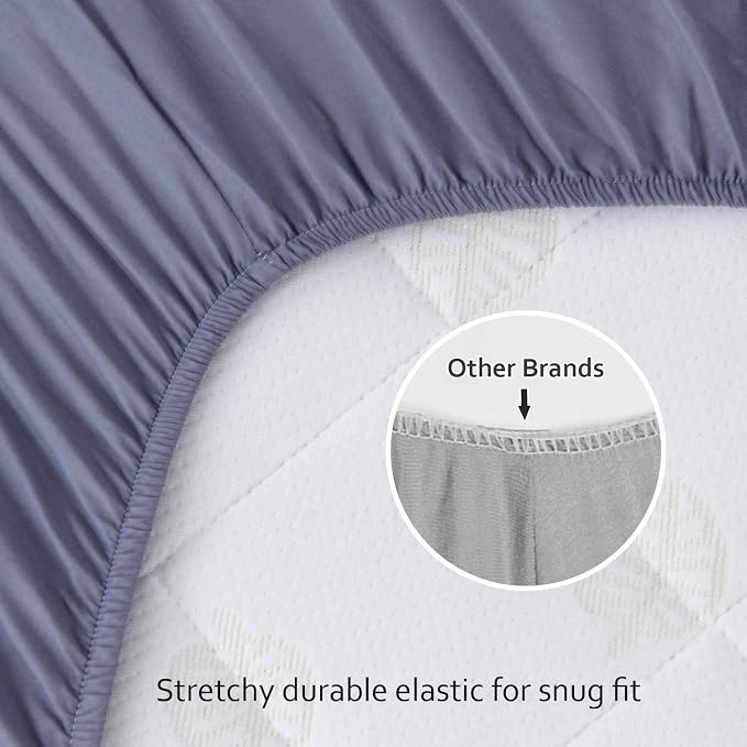 Biloban Mini Crib Sheets Fitted, 2 Pack Mini Crib Sheet Fits - Image 4