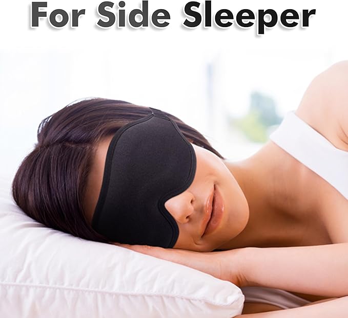 Sleep Eye Mask for Men Women, Sleeping Mask for Side Sleeper, Travel Blackout - Image 3