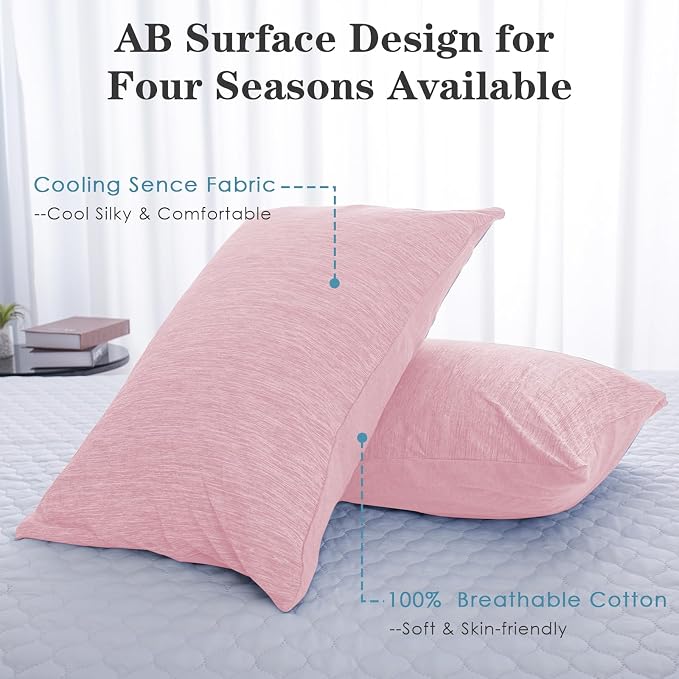 CHOSHOME Cooling Pillow Cases Zipper Pillow Covers Q-Max > 0.45 Zippered - Image 2