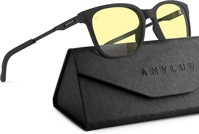 ANYLUV Blue Light Glasses for Men, Lightweight Computer Gaming Glasses by ANYLUV