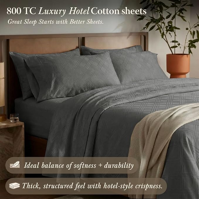 Threadmill Luxury 100% Cotton Queen Bed-Sheets - Image 2