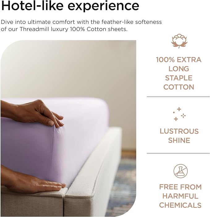 Threadmill Full Size Sheets | 800 Thread Count Bed Sheets - Image 3