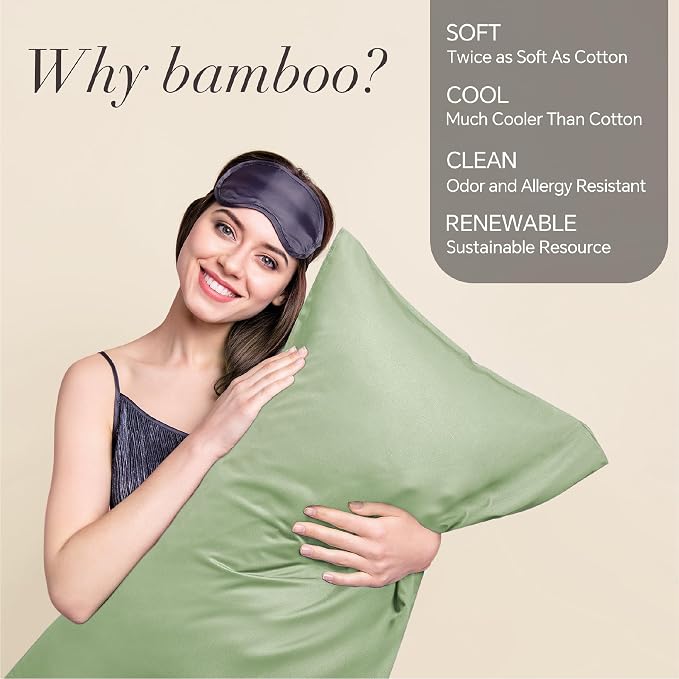 BEDELITE Body Pillow Cover, Rayon Made from Bamboo, Cooling Body Pillow - Image 2