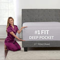 DeaLuxe California King Fitted Sheet Deep Pocket by DeaLuxeBedding