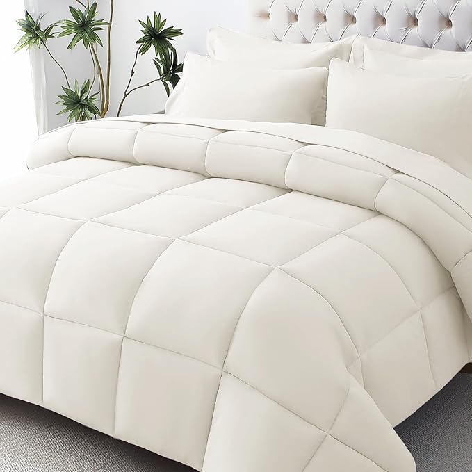JOLLYVOGUE Twin Comforter Set, Ultra-Soft Bed in a Bag Twin Size 5 Pieces by JOLLYVOGUE