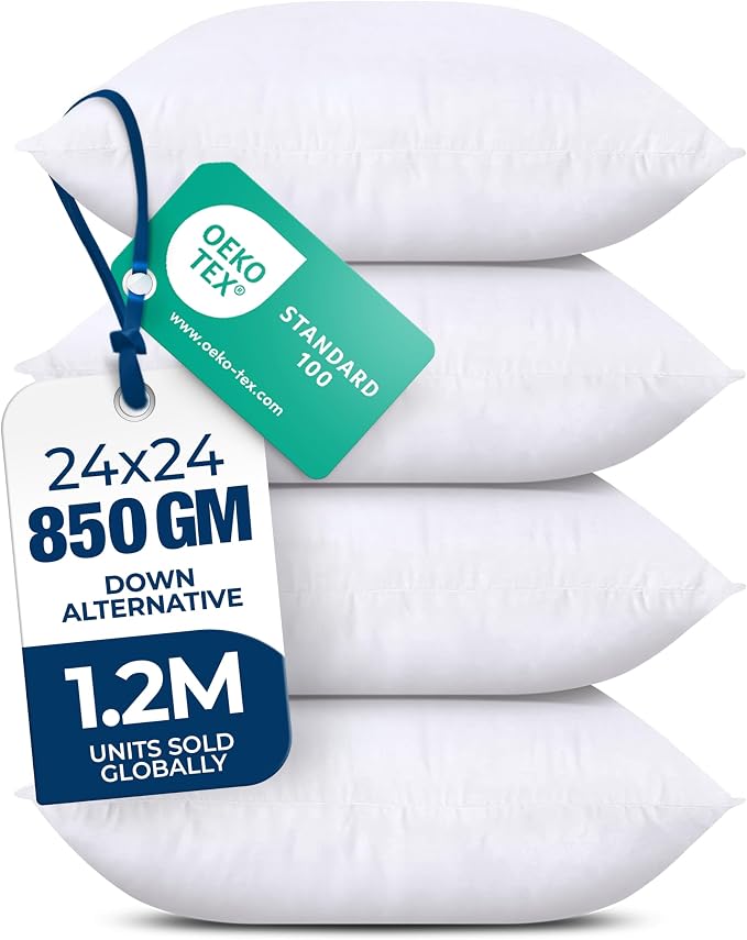 Utopia Bedding Throw Pillows – 24 x 24 Inches Down Alternative Pillows by UTOPIABEDDING