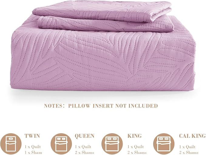 Exclusivo Mezcla Twin Quilt Bedding Set, Lightweight Lilac Quilts Twin Size - Image 6