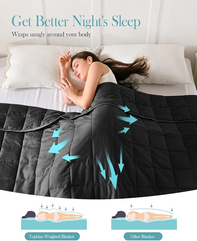 Topblan Weighted Blanket Queen Size 15lbs, Cozy Cooling Weighted Blanket - Image 3