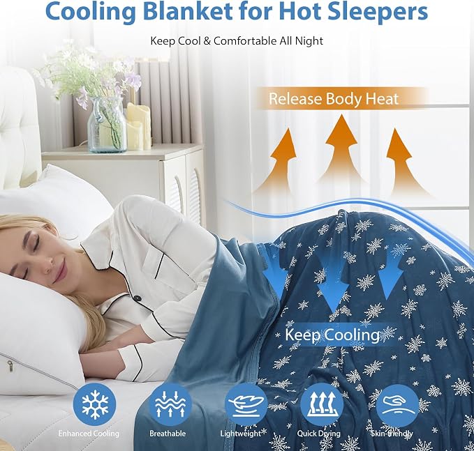 OIGAE Cooling Blanket for Hot Sleepers - Image 2